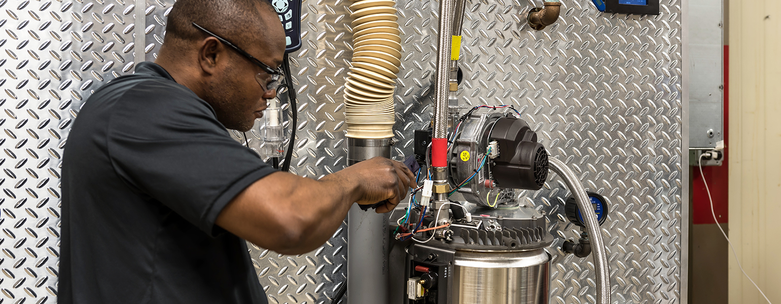 Man working on a machine