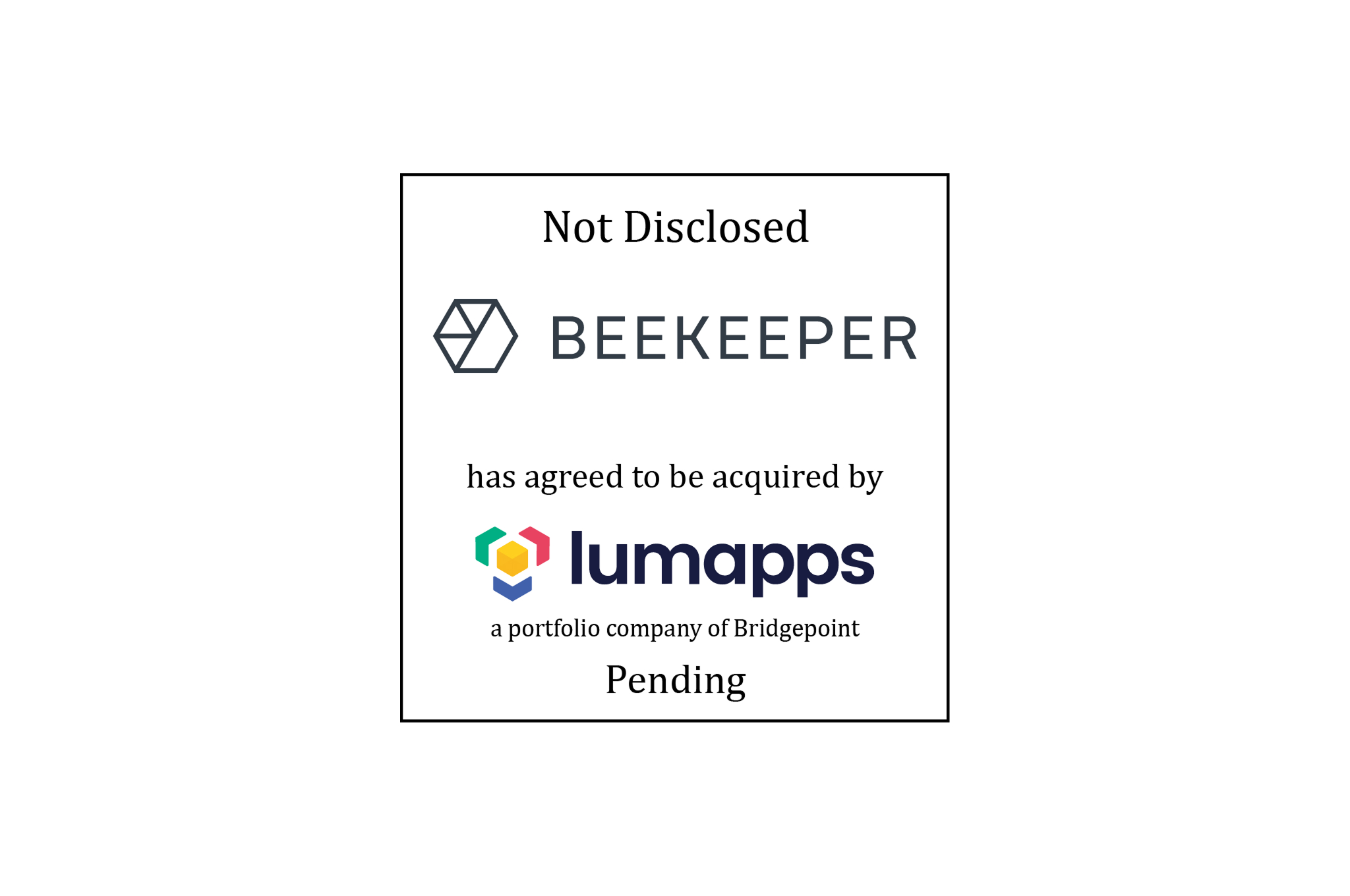 Not Disclosed | Beekeeper has agreed to be acquired by lumapps a portfolio company of Bridgepoint | Pending